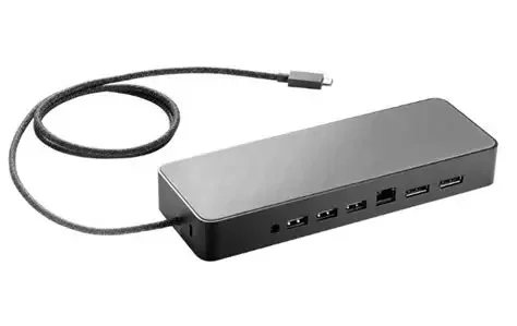 HP HSA-B005DS USB-C Universal Docking Station – Dual DisplayPort, USB 3.0, RJ-45