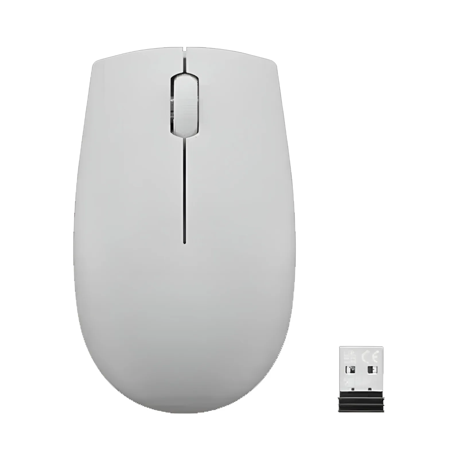 Lenovo 300 Wireless Mouse - Smooth Tracking, Comfortable Grip - Arctic Grey