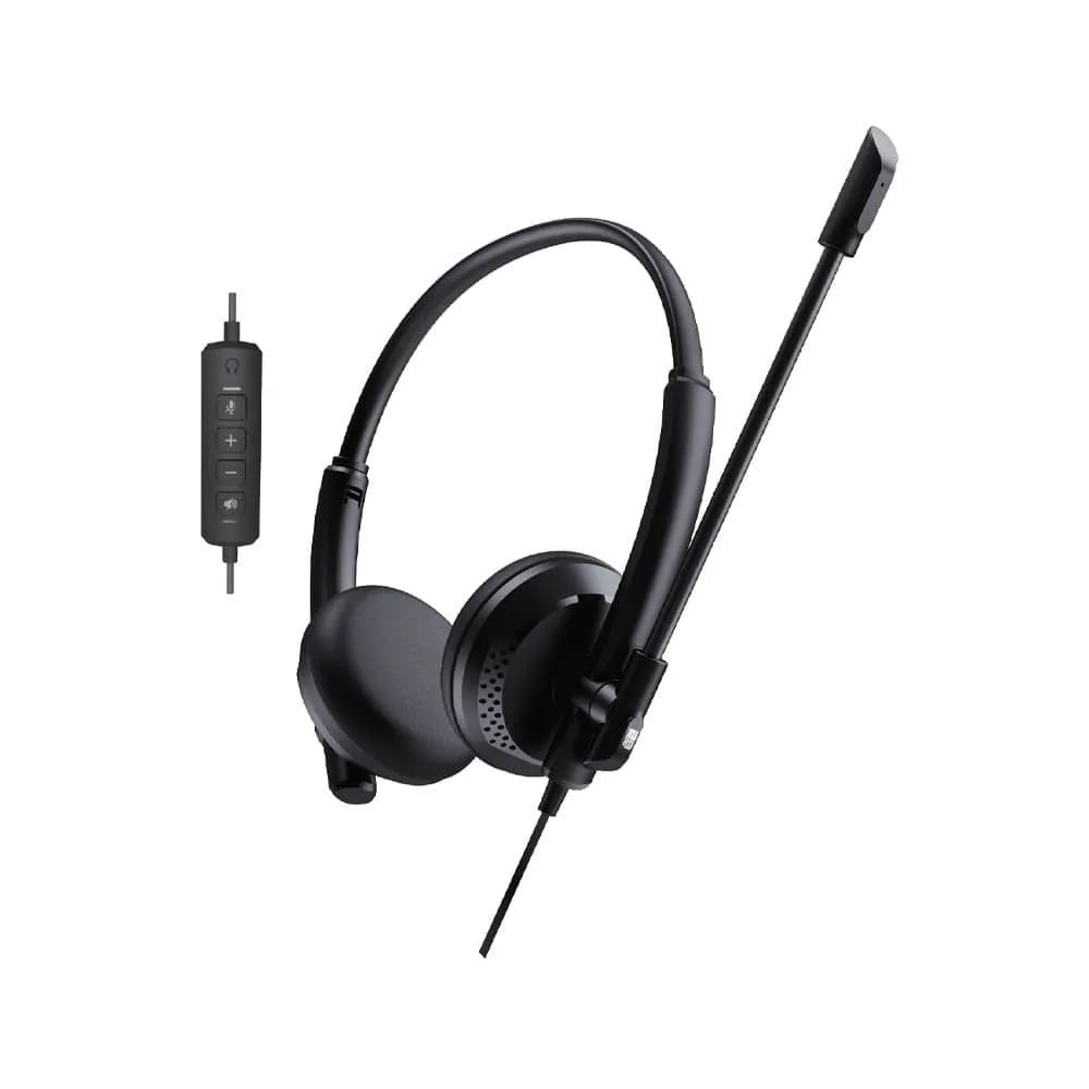 2B HP563 Business USB Headphones — with Microphone, Black