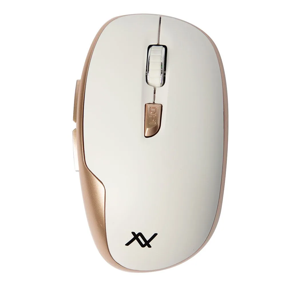 L'AVVENTO MO34W 2.4GHz Wireless Mouse — 1600 DPI, White*Gold