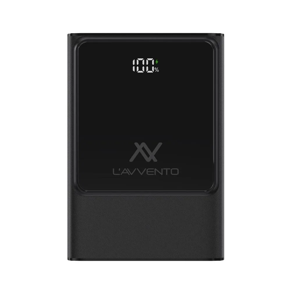 L'AVVENTO MP657 Power Bank — 10000mAh, 22.5W, LCD Indicator, Gray