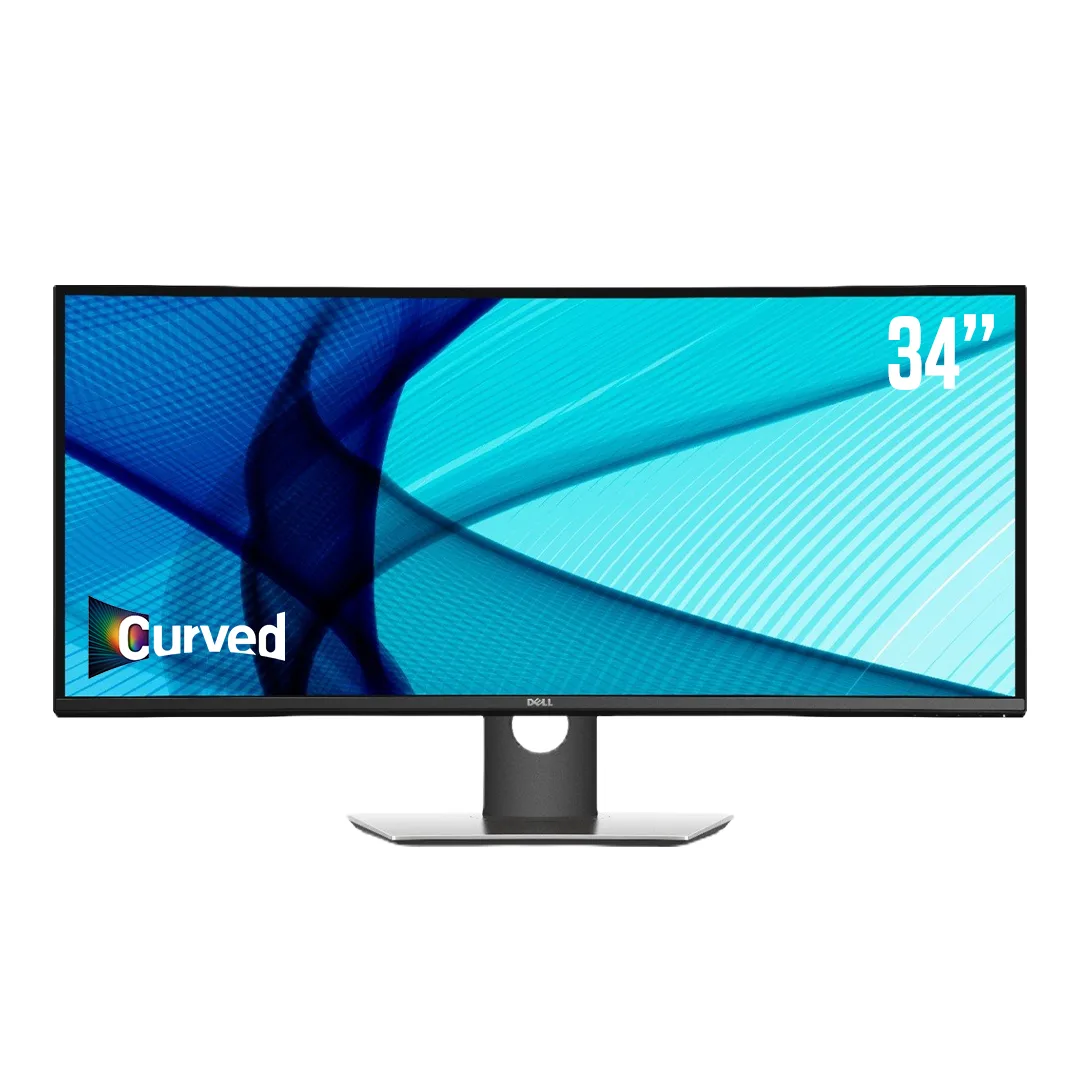Dell UltraSharp U3417W 34" Curved UltraWide QHD LG Panel - Frameless Design with Built in Speakers