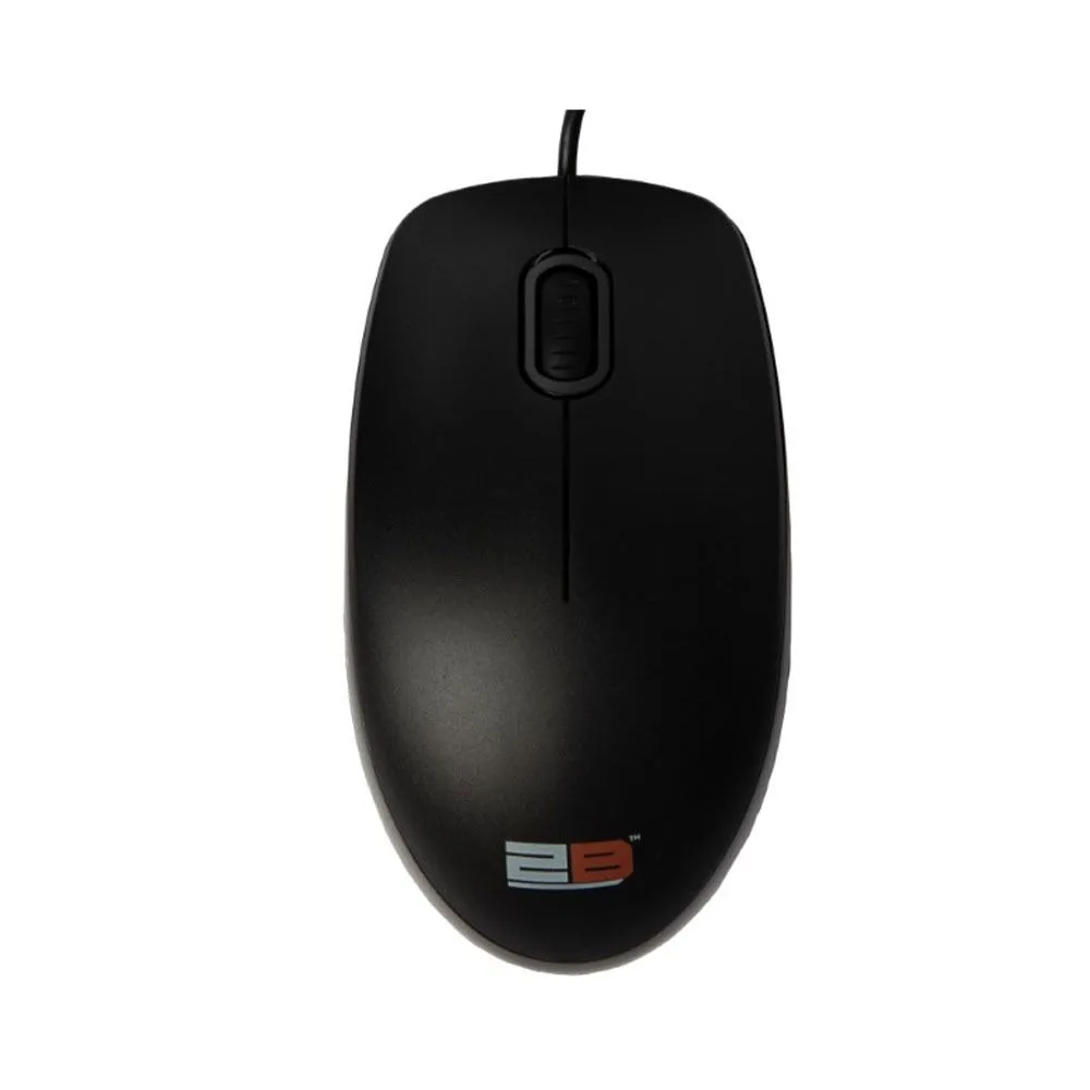 2B MO663 Business Series Wired Mouse — 1600 DPI, Black