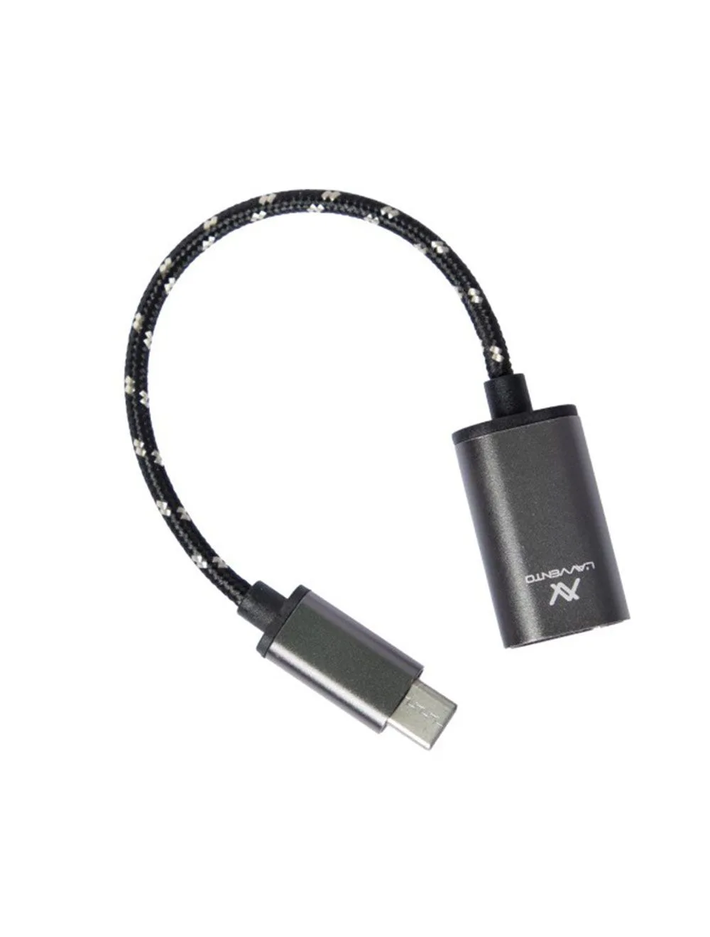 L'AVVENTO DC136 OTG Type-C Cable to USB Female — 20CM, Black