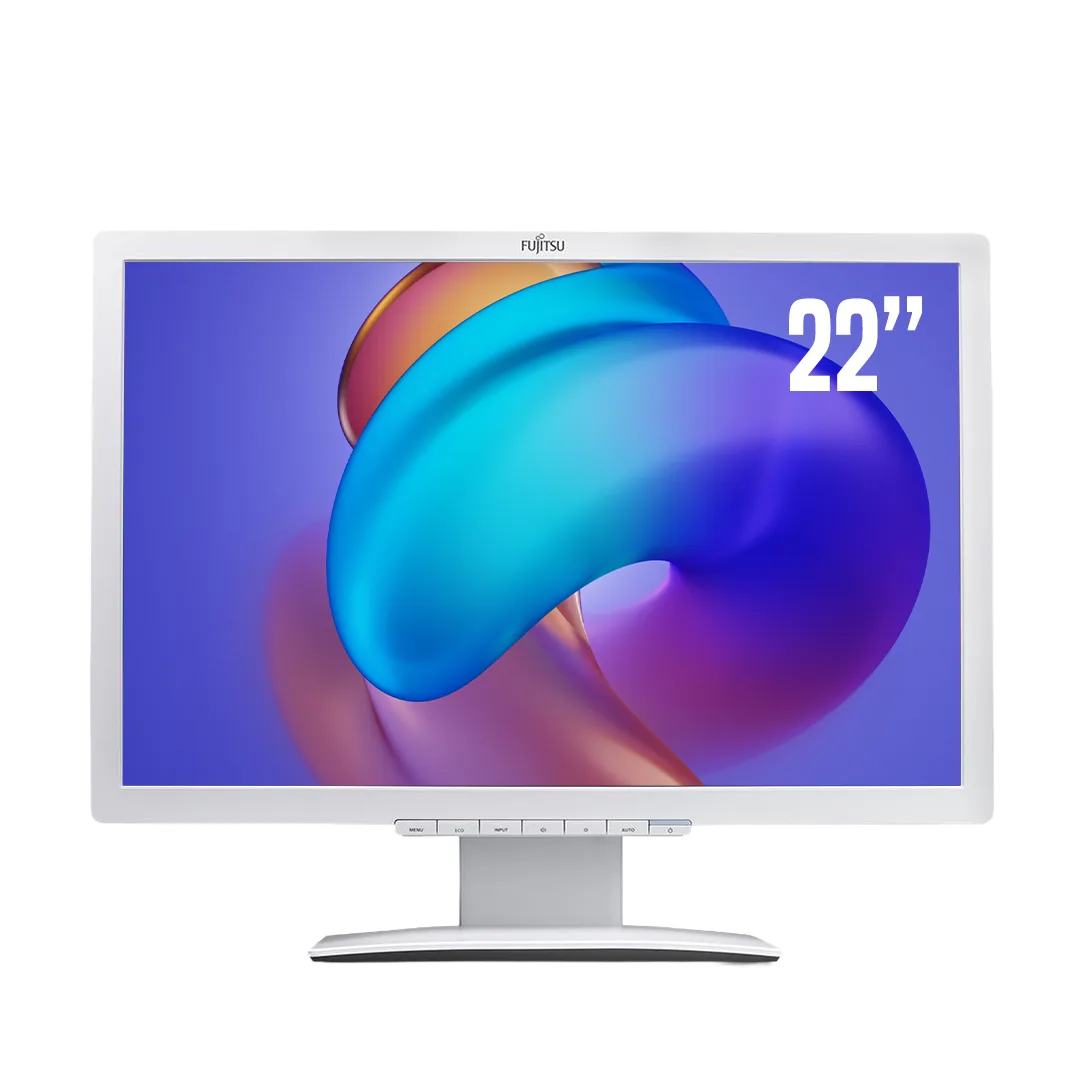 Fujitsu 22" HD B22W‑7 LED‑TN Monitor – Built‑In Audio, 1680x1050 Resolution - White