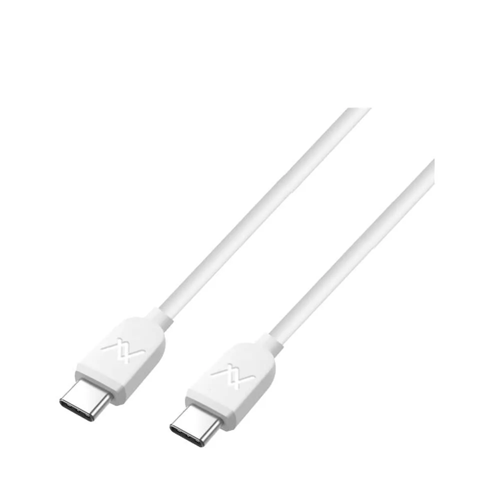 L'AVVENTO MP39W PD Fast Charging Cable — USB-C to USB-C, 60W, 1M, White