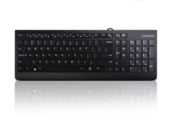 Lenovo 300 USB Wired Keyboard Arabic – Adjustable Tilt, Ergonomic – Black