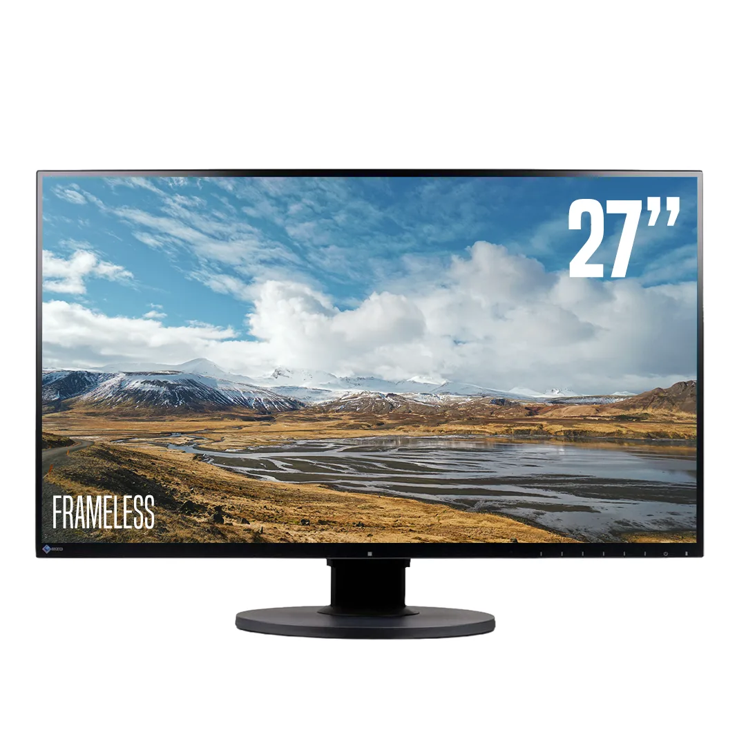 EIZO FlexScan EV2750-BK 27"  Frameless QHD 2K IPS-LED with Integrated Speakers